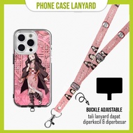 GANTUNGAN [SOFTCASE Set] Demon Slayer Nezuko Case Strap Lanyard Mobile Hanger a15 a16 a54 a74 a76 a9