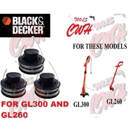 RS300 GL300 GL260 BLACK DECKER SPOOL LINE REFILL NYLON STRING GRASS TRIMMER CUTTER CWH TOOLS BLACK  