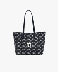 MLB - Túi tote nữ phom chữ nhật Classic Monogram Jacquard 3AORM015N-50BKS