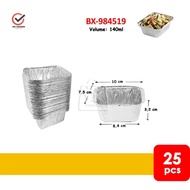 Aluminium Foil Tray BX 984519/ Alu Tray Kotak 140ml (per 25 pcs)
