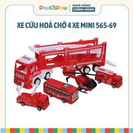 Mini Rescue Team Truck Fire Truck Airplane Bus 565-69 PeeKaPaw Toys