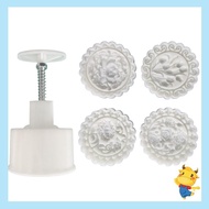 be&gt; Plastic Material Mooncake Mold Flowers Shape Mooncake Stamps Mooncake Moulds