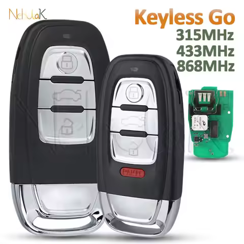 Keyless Go Key for Audi A4 A5 RS4 A7 A8 Q5 315/433/868Mhz fit 4G0959754J 8T0959754F 8T0959754K Remot
