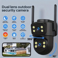 Dual-Lens WiFi Security Camera - 4MP (2MP + 2MP) High Definition, AI Human Tracking, Color Night Vis