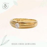 [Kedai Emas Gemilang] 200815 {YS} Diamond Gold Band Ring (12)(3.65G) [835 Gold]