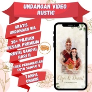 Rustic Wedding Digital Video Invitation + Free JPEG Invitation