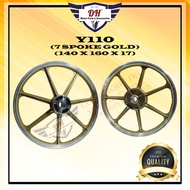 Y110 SS / Y110 SS 2 / SRL 105 / SRX SPORT RIM WITH BUSH AND BEARING 7 SPOKE 140 X 160 X 17 YAMAHA