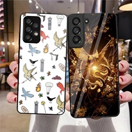 hunger games 01 Tempered Glass Phone Case For Samsung Galaxy A10 A14 A16 A25 A35 A22 4G A32 A33 A34 