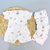 (SET 01 BỘ & COMBO 03 BỘ) Bộ Cộc tay thun lạnh MV Kids cho bé 3-8kg