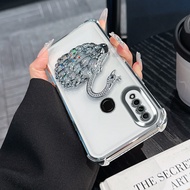 Casing for Oppo A31 Cover Luxury Plating Swan Diamond Stand Phone Case for Oppo A31 Soft TPU Transpa