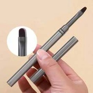 1pc Gothic Gun Black Plated Nail Brush UV Gel Extension Oval Nail Brush