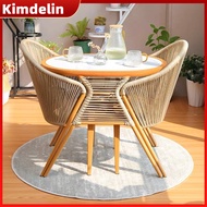 โต๊ะสวนเฟอร์นิเจอร์นอกอาคาร EHOME พร้อมเก้าอี้2ตัวสำหรับระเบียงลานระเบียง