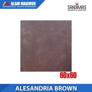 Granit lantai 60x60 sandimas alesandria brown ''rustic kasar