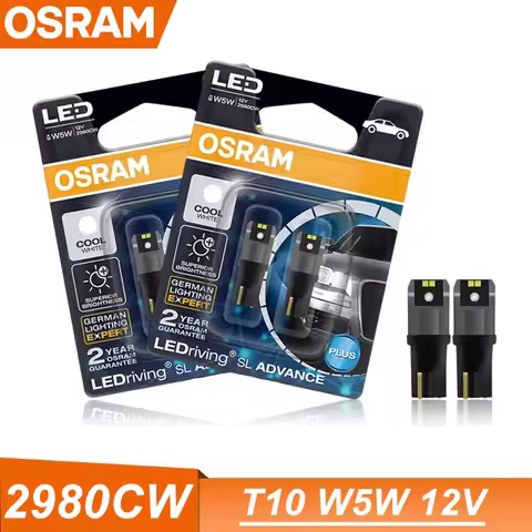 OSRAM LED T10 W5W 12V 194 6000K LEDriving SL Advance 6000K White Car Reading Bulbs Door Lamps Interi