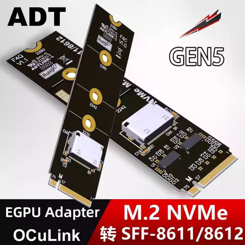 External Graphics Card EGPU F4Q M.2 Nvme Pcie 4.0 To OCuLink SFF-8612 8611 Female Card Adapter Board