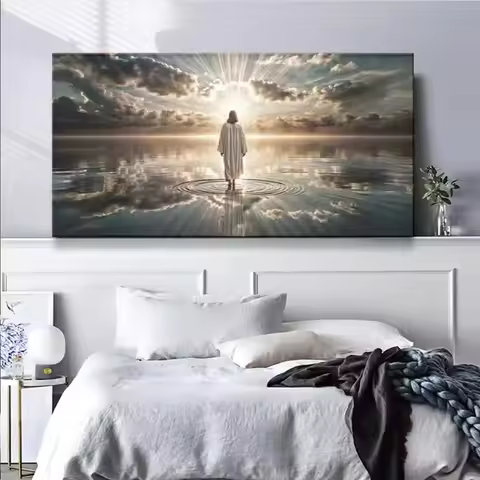 Jesus Walking on Water Full Diamond Embroidery Christian Jesus 5D Diamond Painting Christ Pictures M