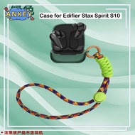 Suitable for Edifier Stax Spirit S10 Bluetooth Earphones Silicone Protective Case Carrying Nylon Lan