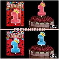 LILIN JUMBO NUMBER 1 CANDLES / NUMBER 1 MY FIRST BIRTHDAY CANDLES / LARGE NUMBER 1 CANDLES / MY 1ST 