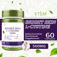 BRIGHT SKIN L-CYSTINE Whitening Capsule Supplement 60 GlutaGenC Capsules 500mg With Collagen and Vit