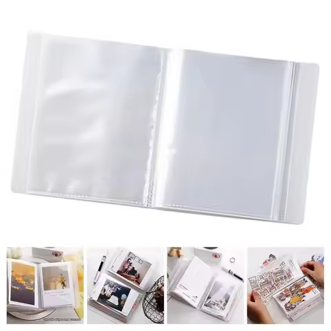 DIY 40 Pages/book Pocket Album Book Transparent A6 Photo Album PP Large Capacity Photo Storage Book 