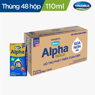 Thùng 48 hộp sữa bột pha sẵn Vinamilk Dielac Alpha Gold 110ml - Sữa nước hỗ trợ phát triển trí não c