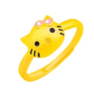 Popular Jinjiahua Cat Epoxy Ring Silver Plated Ring Cute Cartoon Cat Ring Cute Cat Open Ring for Wom