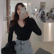 Tshirt T-Shirt KOREAN V FASHION T-Shirt KOREAN V NECK T-Shirt Women's T-Shirt Tops