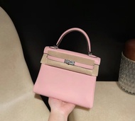 全新愛馬仕 hermes kelly 25 3Q 櫻花粉銀扣 swift sakura pink