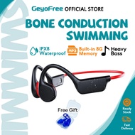 GeyoFree New Swimming Bone Conduction Earphone Headphones 32G Bluetooth Wireless IPX8 Waterproof MP3 Player Hifi Headphone With Mic X7