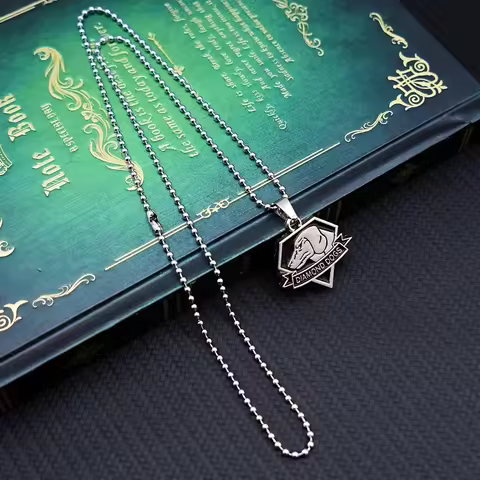 Metal Gear Solid Necklace for Women Men Outer Heaven Metal Necklaces Game Jewelry Pendant Chains Cho