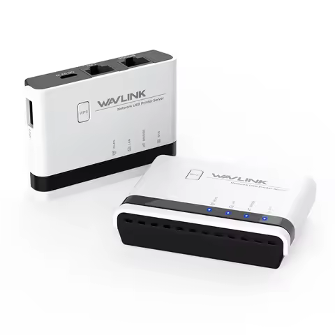 USB 2.0 LRP Print Server Share a LAN Ethernet Networking Printers Power Adapter USB HUB 100Mbps Netw