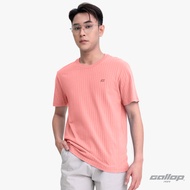 GALLOP : เสื้อยืดคอกลมผ้าชักร่องผู้ชาย (Rib) สีพื้น รุ่น GT9185 สี Coral - ชมพูส้ม / ราคาปกติ 890.-