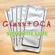 5Pcs/Lot For Samsung S20FE S21FE S23FE Touch Screen Front and outer glass lens replacement