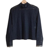 Akris Tshirt size 1 High neck Women black Long sleeves Direct from Japan Secondhand