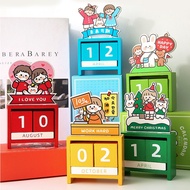 Cute Girl Character Wooden Calendar College Entrance Examination Countdown Reminder Card Perpetual Calendar Small Desk Calendar Ornaments/Desk Calendar