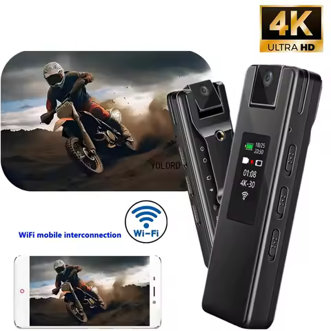 4K 30FPS Ultra Handheld Sports Camera with 180 ° Rotatable Vlog , WiFi SPorts Camera Motorcycle Bicy
