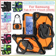 For Samsung Tab A11+ 11inch X230 A11+ 5G A11 Plus X236B 360° Rotating Handle Kickstand Cover Heavy D