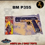 Mainan Anak Laki Pistol Pistolan Tembakan kokang Spring BlackMamba P355 SNI