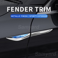 1 Pair Car Fender Side Wing Emblem Badge Metal For Audi Q2 Q3 Q5 Q6 Q7 Q8 E-Tron A3 A5 A7 A8 TTS Cou