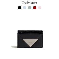 Korean Fennec Wallet Leather Classic Triangle Tri Fold Purse Card Holder