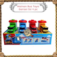 Tayo The Little Bus Toy Set Of 4 Garages