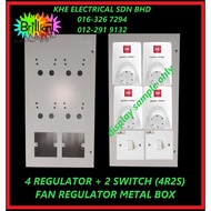 4 regulator + 2 switch 4r2s metal fan regulator box