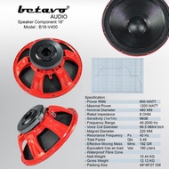Speaker Betavo B18 V400 Original B18V400 B 18V400 18 Inch Terbaik