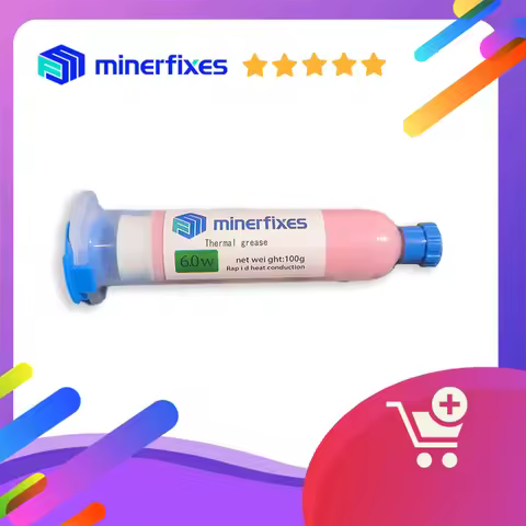 Thermal grease 6.0W/mk Helps Antminer, Whatsminer, Iceriver, Avalon, etc. hash board ASIC chip to di