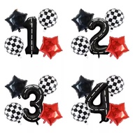 RACING NUMBER BALLOON PACKAGE 80CM 5 PCS