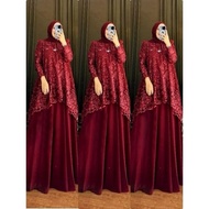 [✅Promo] Cod Gamis Maxy // Fashion Wanita Muslim Almera Dress Bahan