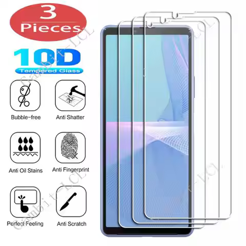 3Pcs Tempered Glass For Sony Xperia 1 IV 10 III Lite 5 II Pro-I Pro Xperia10III Xperia1 1III Xperia5