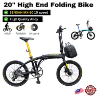 CHESTER 20 inch Folding Bike High Quality 10 speed Alloy Hydraulic Brake Hollow Crank Premium Bag