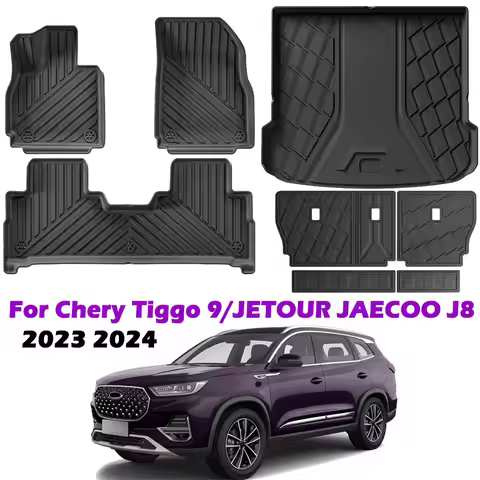 TPE Floor Mats Suitable for Chery Tiggo 9/JETOUR JAECOO J8 2023 2024,All-Weather Durable Car Floor M