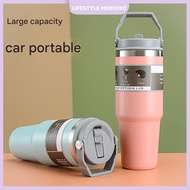 2 WAY Drinking Water Bottle Stainless Steel Thermos Flask Tumbler With Handle Cup Gift Present Botol